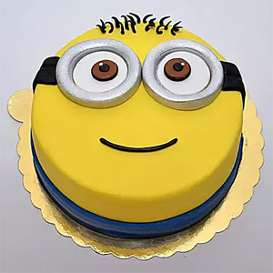 Minion Smiling Fondant cake to Kakinada