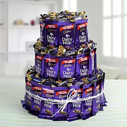 Three Layer Chocolaty Wishes to Kakinada