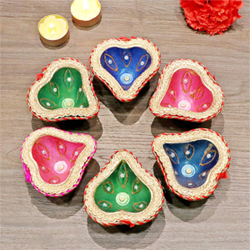 6pcs Diya Set