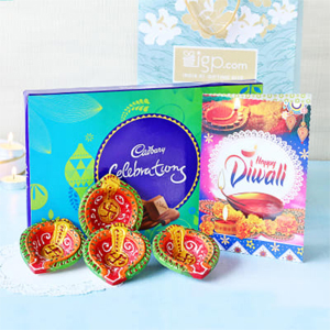 Diya Set with Cadbury Celebrations