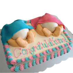 Twins Baby Cake 3kg  to Vizag