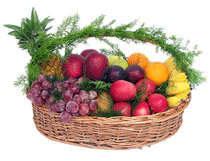 Fruit Basket with foliage to Vizag