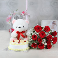 Roses & cake  to Kakinada