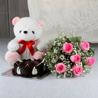 Roses & cake  to Kakinada