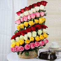 Cake & roses  to Kakinada