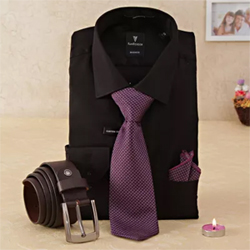 Shirt With Tie & Belt Hamper to Kakinada