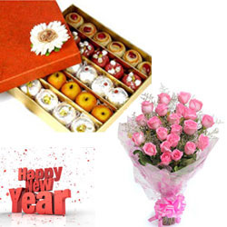 Roses with sweets  to Kakinada