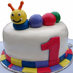 Catepillar Fondant Cake 