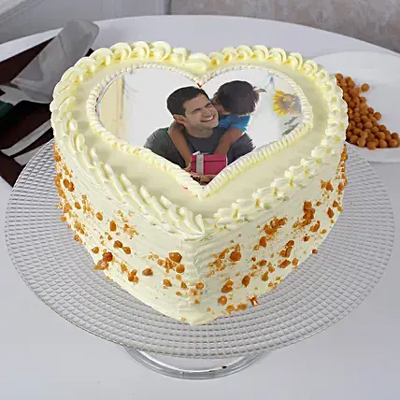 Butterscotch Heart Shaped Cake 1kg