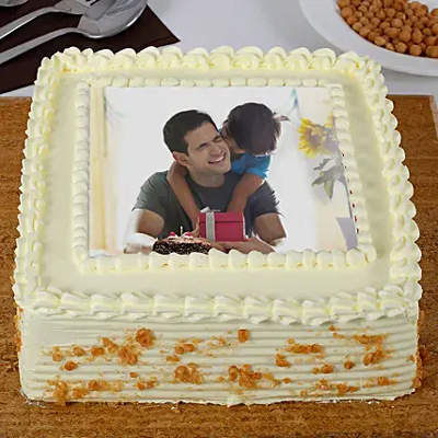 1kg Butterscotch Photo Cake