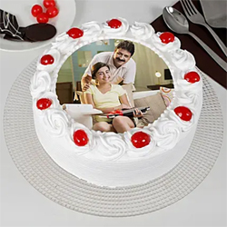 1kg Pineapple Cream Photo Cake to Kakinada
