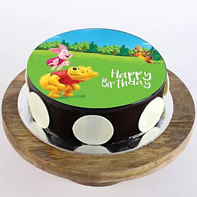 1kg Pooh & Piglet Photo Cake