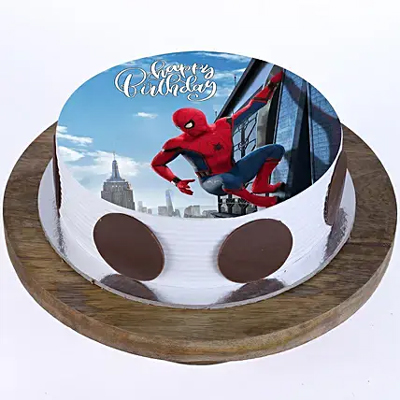 1kg Spiderman Photo Cake