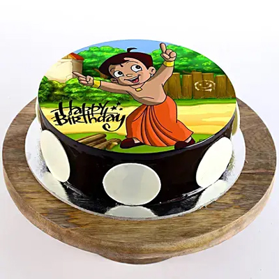 1kg Chota Bheem Photo Cake to Kakinada