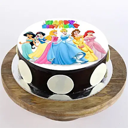 1kg Disney Princess  Photo Cake to Vizag