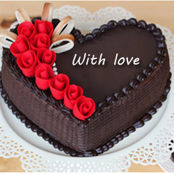 Chocolate  Heart 1kg to Kakinada