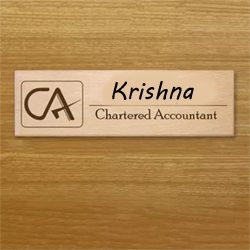 Wooden Name Plate