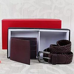 Black Wallet N Belt Combo to Kakinada