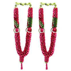 Pair of Rose Petal folded Garland to Vizag