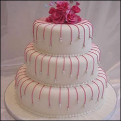  3 Tier Strawberry Cake