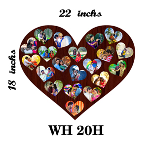 Twenty heart shape photo frame