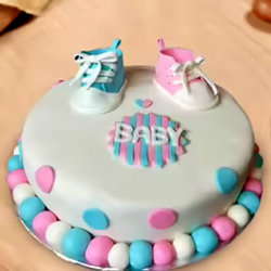Baby Shower Fondant Cake