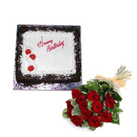 Black forest with roses  to Vizag