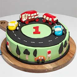 Cars Track Birthday Cake 2.5kg