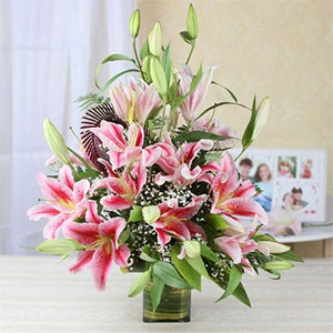 Beautiful 15 Pink Lilies