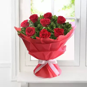 Bouquet 10 Red roses  to Kakinada