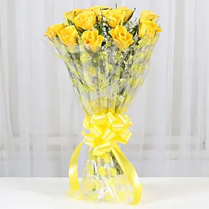 8 Joyful Yellow Roses  to Kakinada