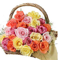 Multicolour Rose Basket  to Rajahmundry