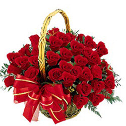 100 red roses Basket to Kakinada