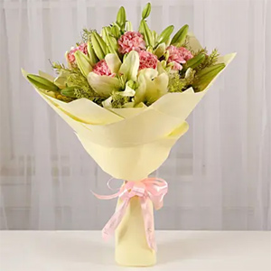 mixed carnation with lily