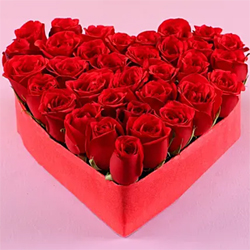 Red Roses Heart Arrangement
