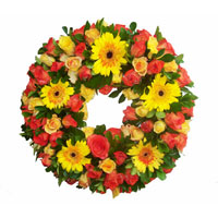 Mixed Gerberas Wreath