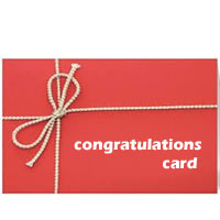 Congratulations card  to Kakinada