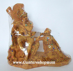 wooden colour Radha Krishna