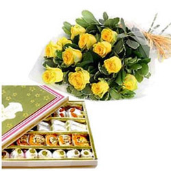 ASSORTED SWEETS AND ROSES