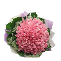 100 pink roses bunch  to Kakinada