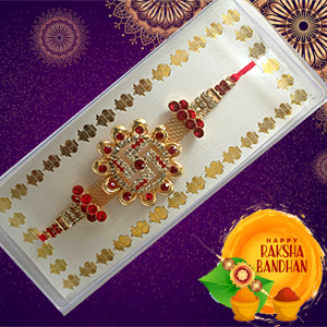 Stone Studded Swathik Rakhi