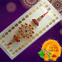 Stone Studded Swathik Rakhi