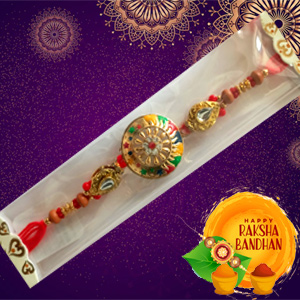 Colourful meenakari Rakhi