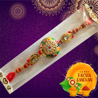 Colourful meenakari Rakhi