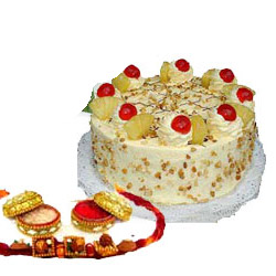 Rakhi with butter scotch cake