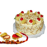 Rakhi with butter scotch cake