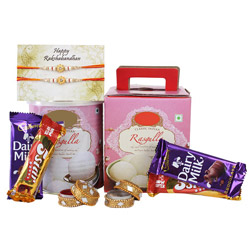 Rasgulla With Chocolates For Rakhi