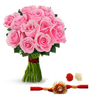 Pink roses with Rakhi