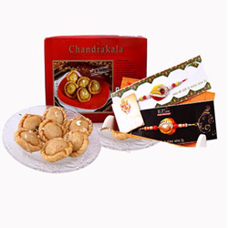 Chandrakala with Rakhi  to Kakinada