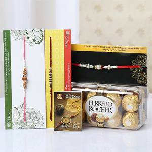 Rakhi with chocolates